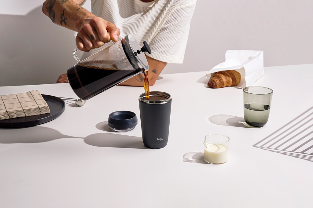 Topl-Trinkbecher aus rec. Stahl mit 360-Grad-Deckel 354ml - 6