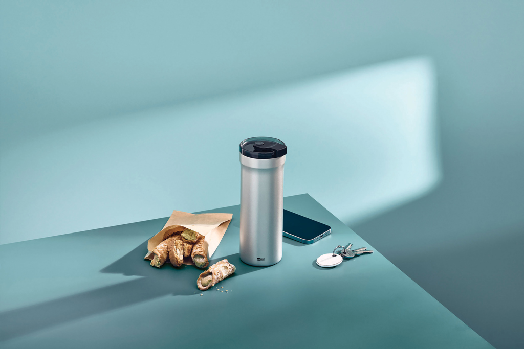gris claro AdHoc Taza térmica Pulse