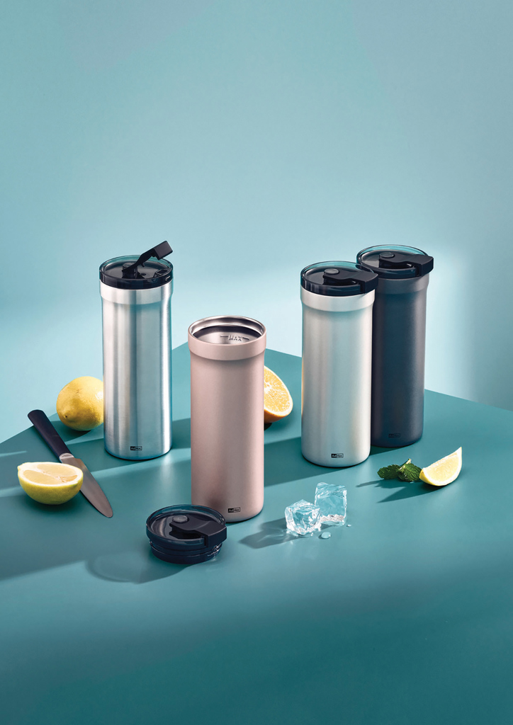 gris claro AdHoc Taza térmica Pulse