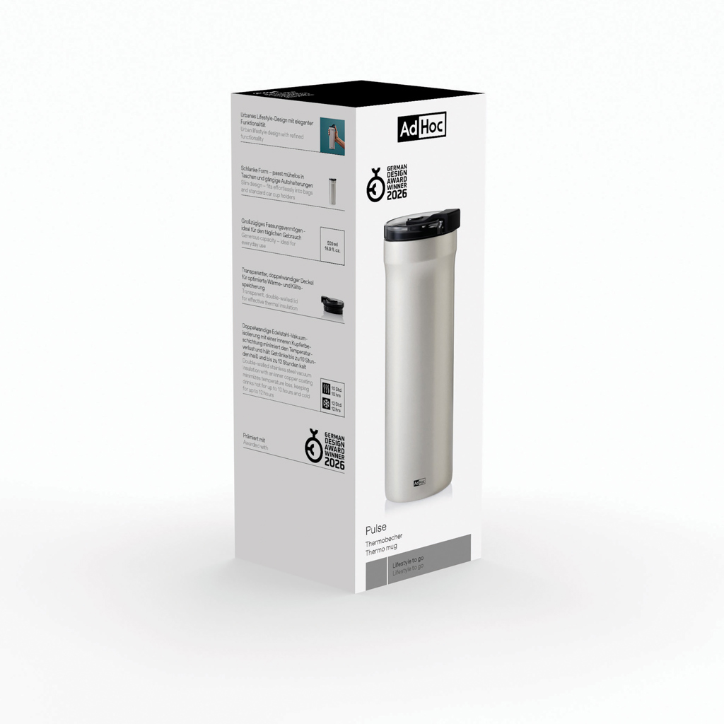 gris claro AdHoc Taza térmica Pulse