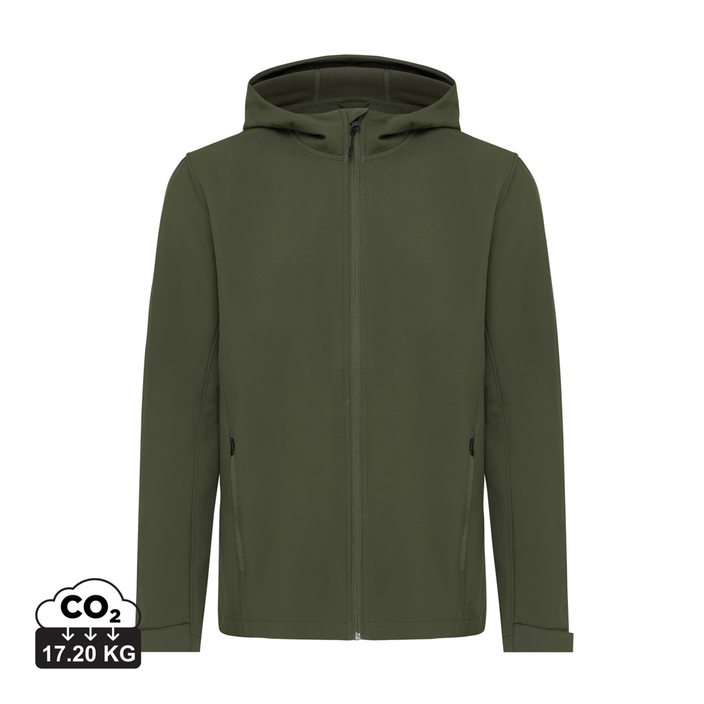 Iqoniq Makalu herre softshelljakke i genanvendt polyester, khaki