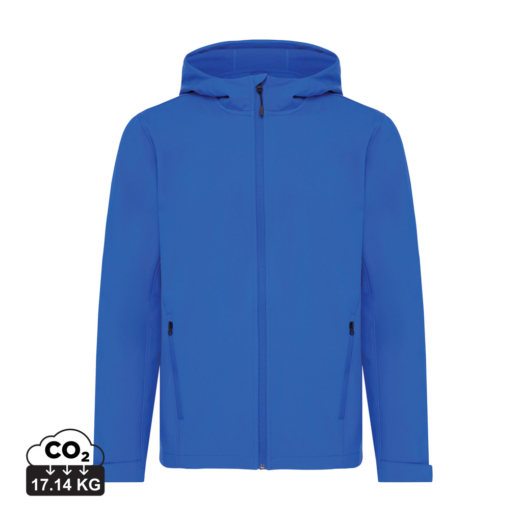 Iqoniq Makalu herre softshelljakke i genanvendt polyester, kongebl&#229;