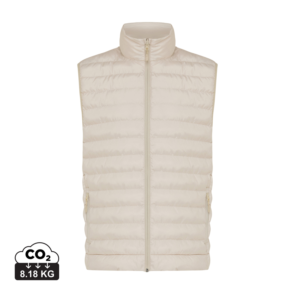Iqoniq Meru herre bodywarmer i genanvendt polyester, beige
