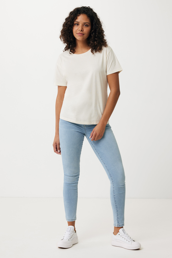 natural raw IQONIQ Yala Camiseta Mujer Light Weight Algodón Reciclado