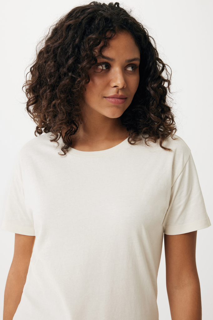 natural raw IQONIQ Yala Camiseta Mujer Light Weight Algodón Reciclado