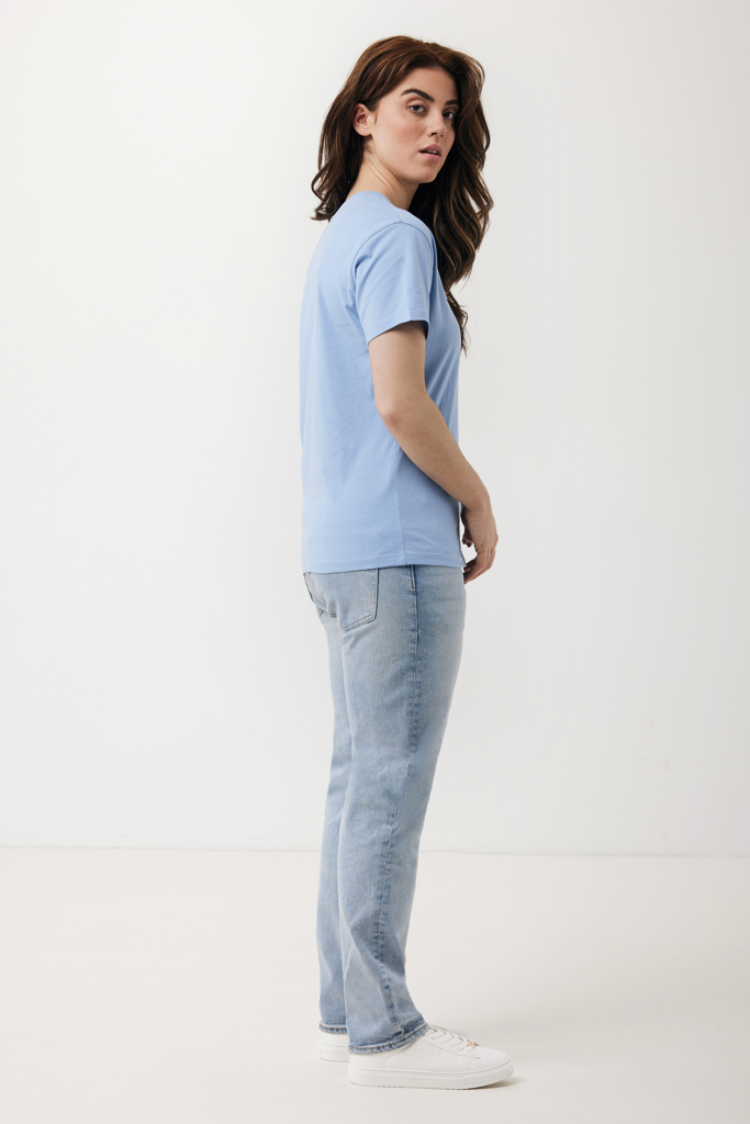 sky blue IQONIQ Yala Camiseta Mujer Light Weight Algodón Reciclado