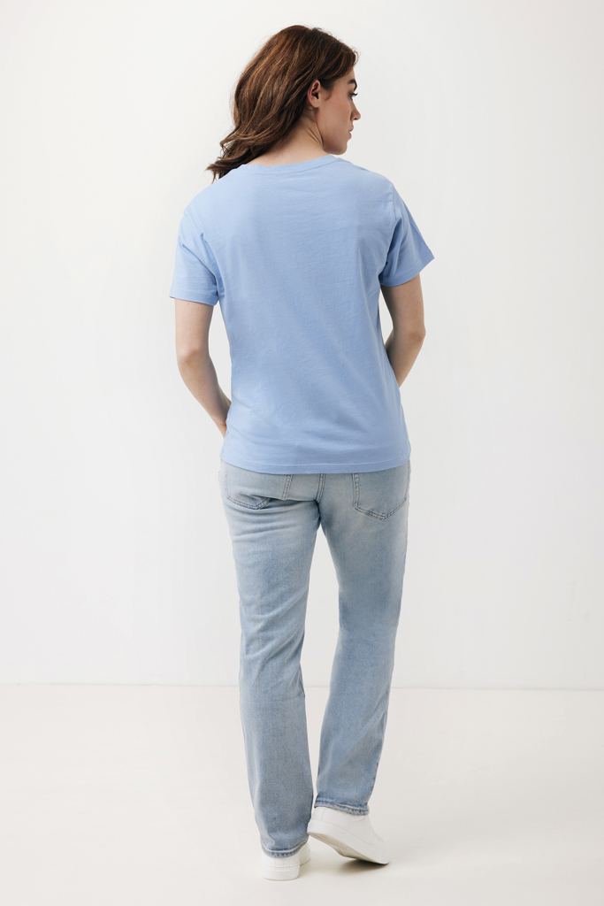sky blue IQONIQ Yala Camiseta Mujer Light Weight Algodón Reciclado