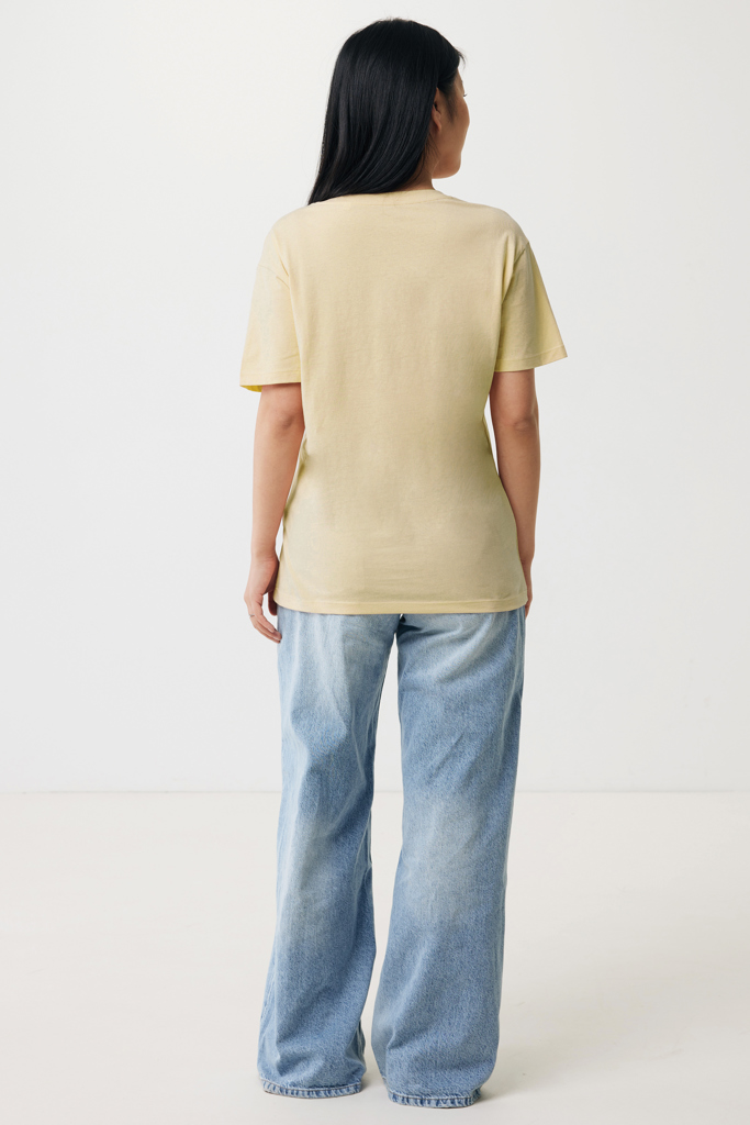 cream yellow IQONIQ Yala Camiseta Mujer Light Weight Algodón Reciclado