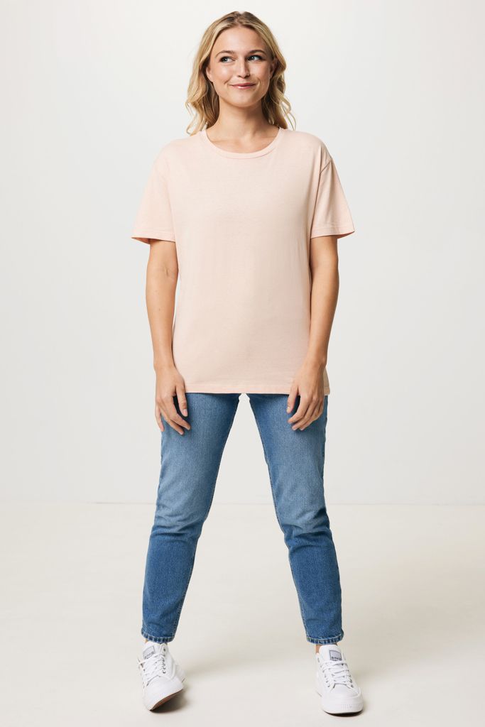 peach nectar IQONIQ Yala Camiseta Mujer Light Weight Algodón Reciclado