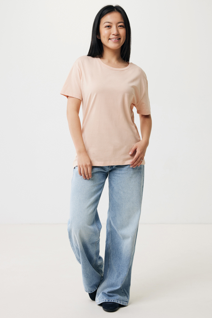 peach nectar IQONIQ Yala Camiseta Mujer Light Weight Algodón Reciclado