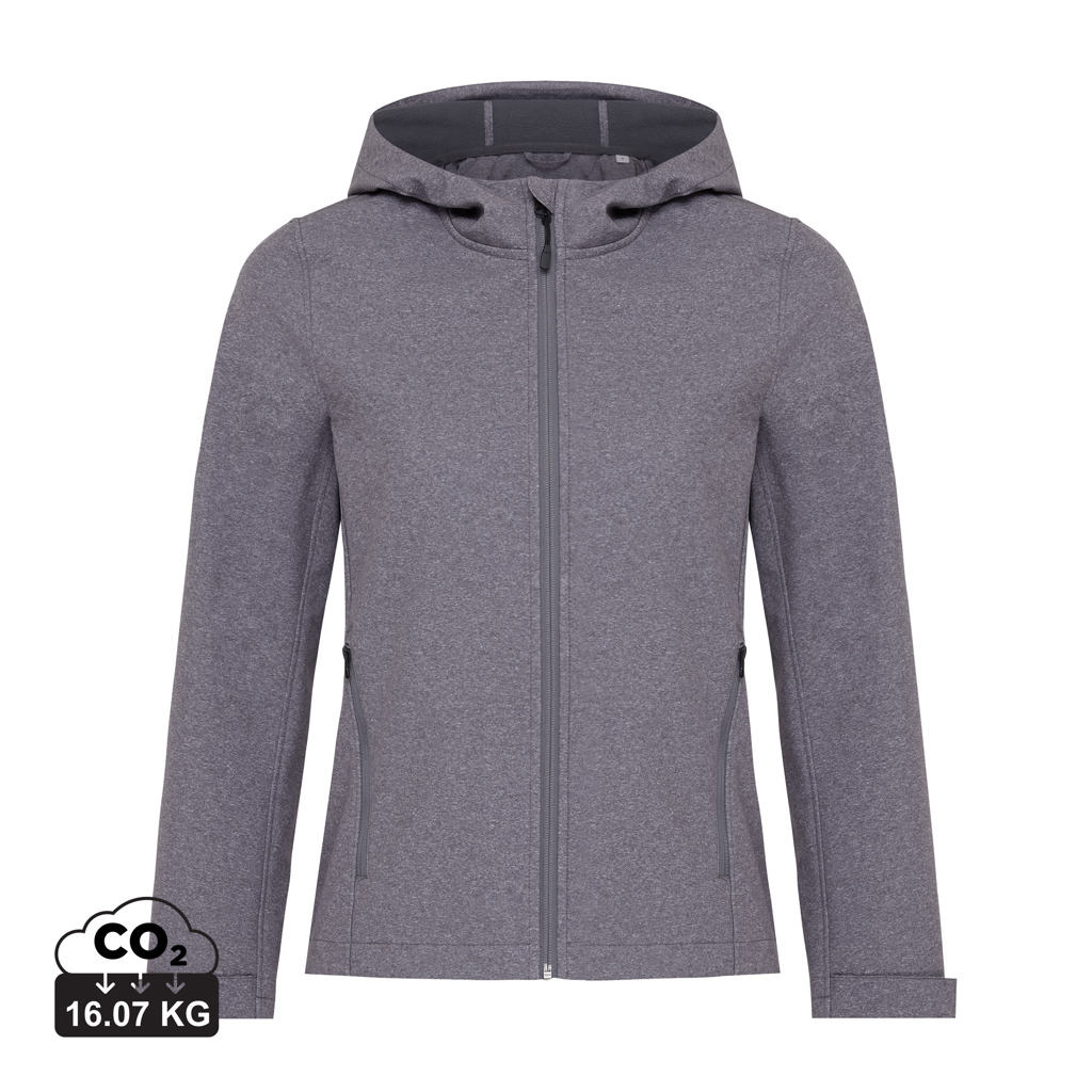Iqoniq Makalu dame softshelljakke i genanvendt polyester, vulcano heather grey