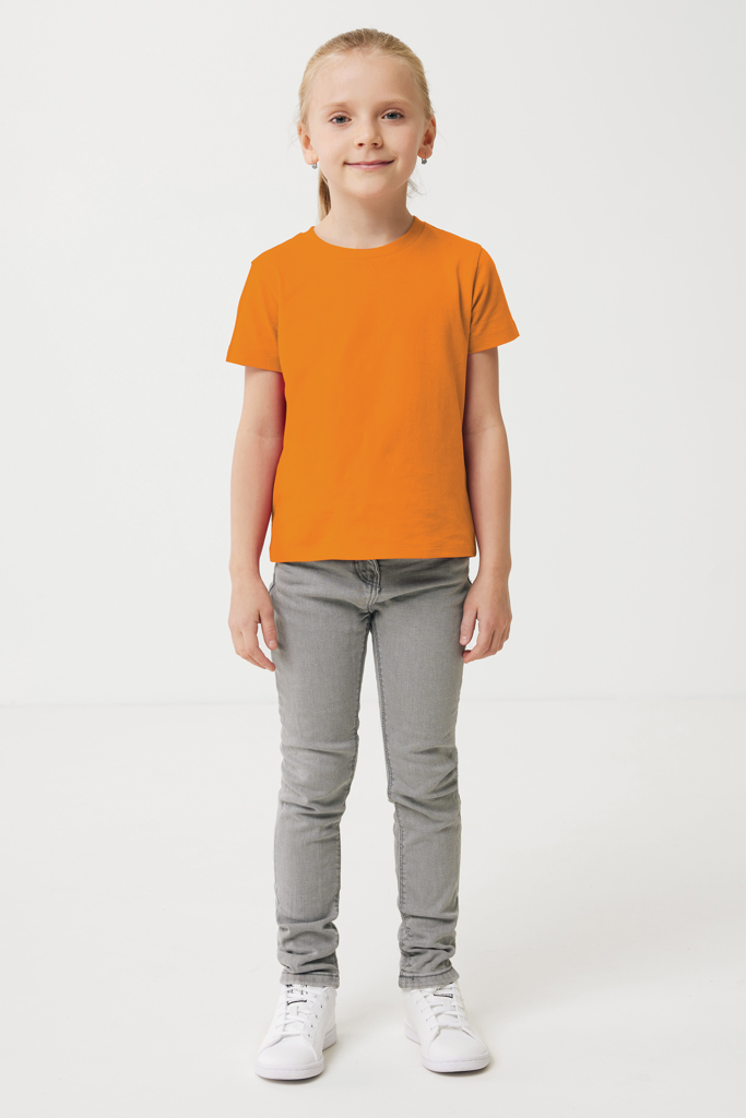 naranja IQONIQ Koli Camiseta Infantil Light Weight Algodón Reciclado