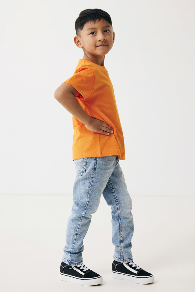 naranja IQONIQ Koli Camiseta Infantil Light Weight Algodón Reciclado