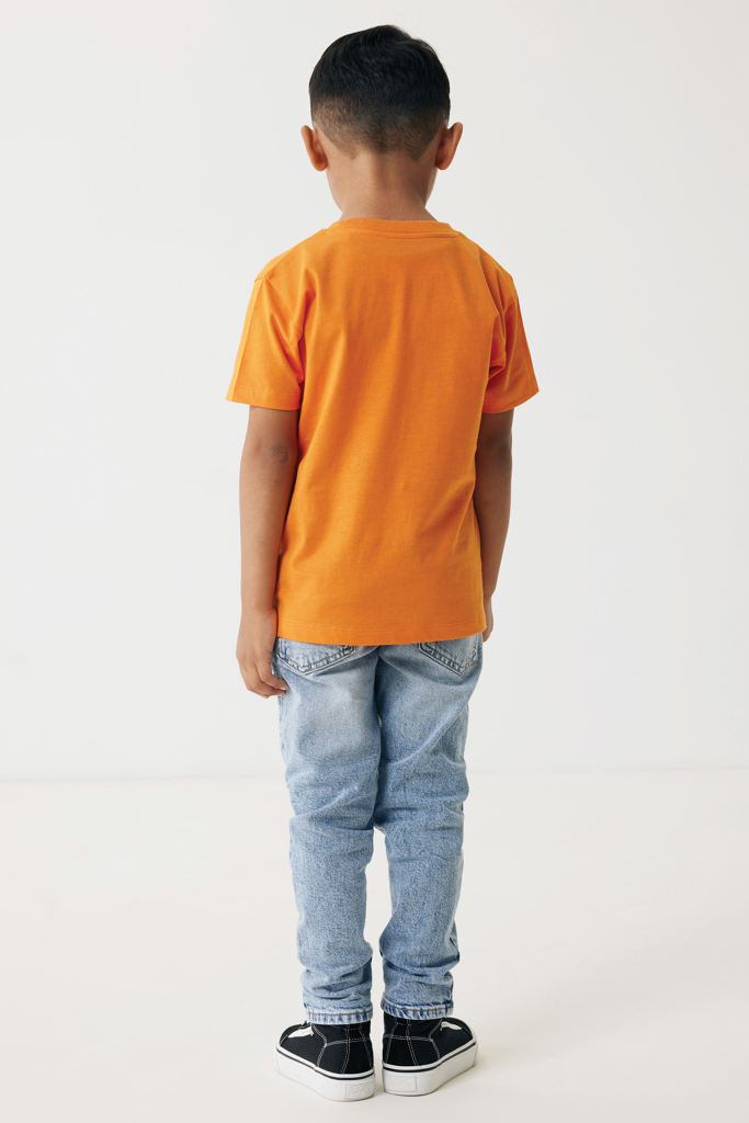 naranja IQONIQ Koli Camiseta Infantil Light Weight Algodón Reciclado