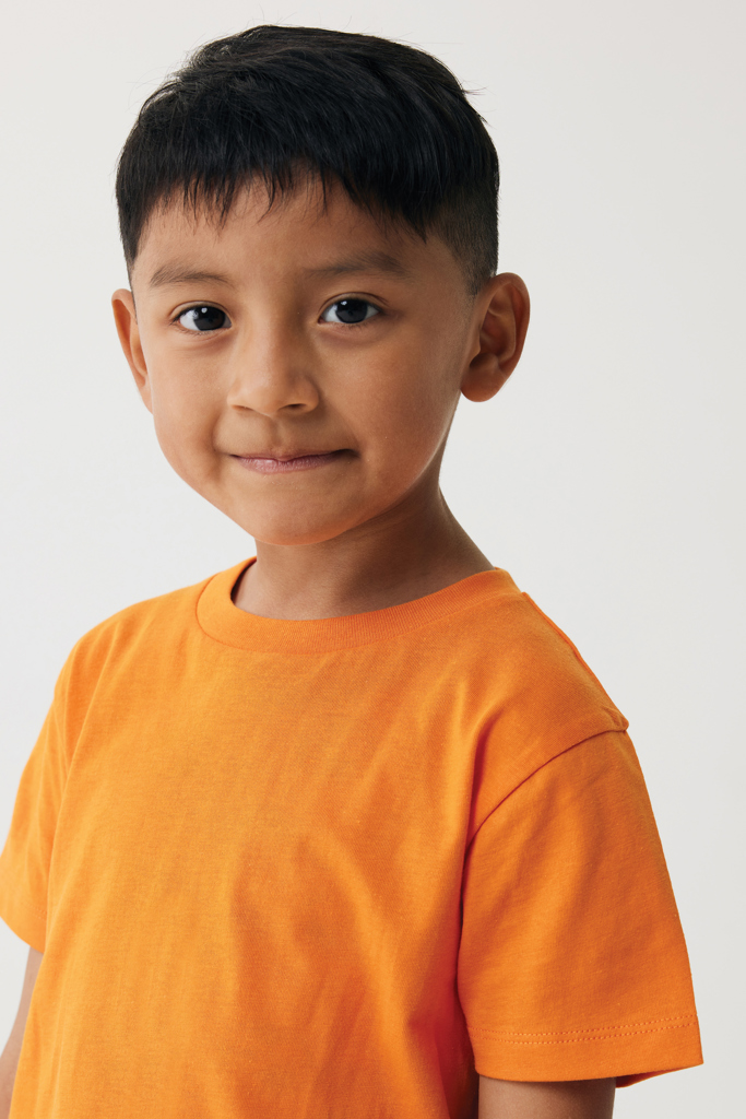 naranja IQONIQ Koli Camiseta Infantil Light Weight Algodón Reciclado