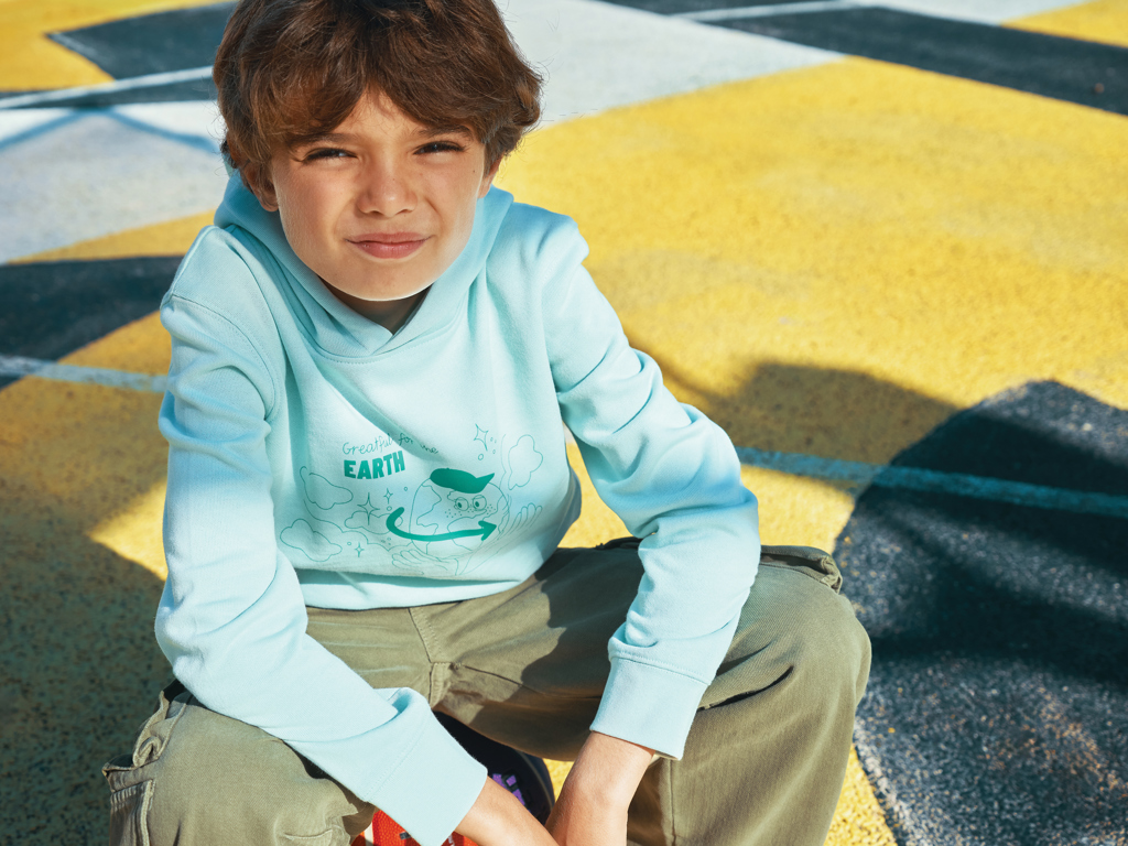 IQONIQ Yengo Sudadera Capucha Infantil Algodón Reciclado