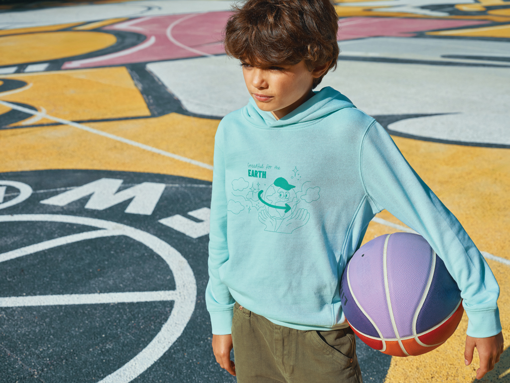 IQONIQ Yengo Sudadera Capucha Infantil Algodón Reciclado