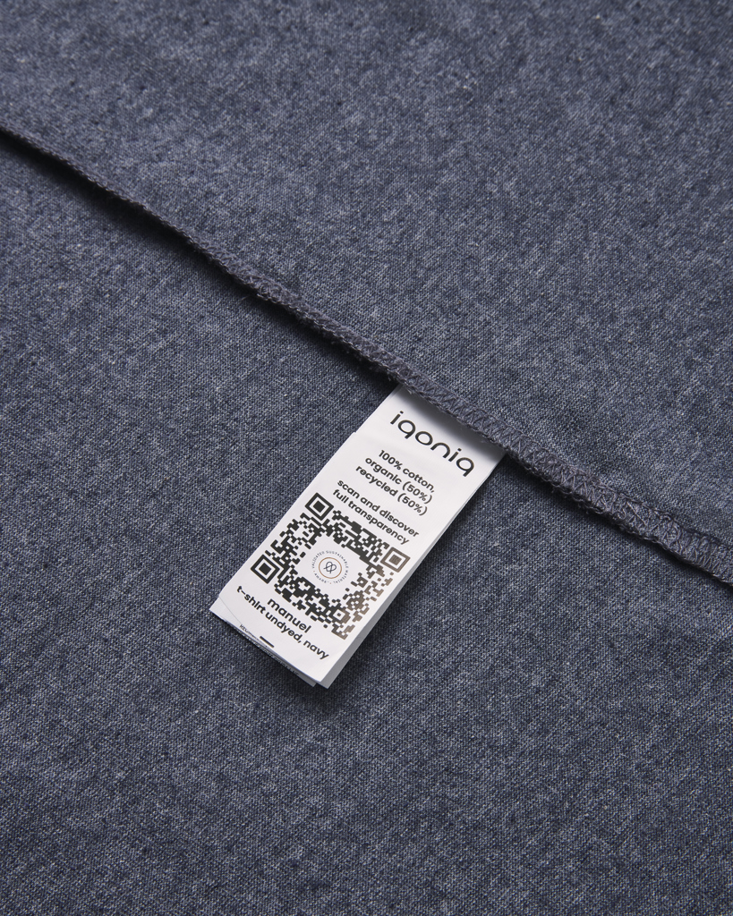 Camiseta IQONIQ Manuel algodón reciclado sin teñir