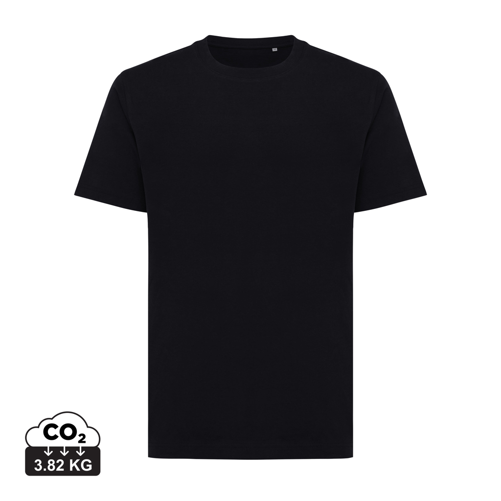 Iqoniq Kakadu afslappet t-shirt af genanvendt bomuld, sort