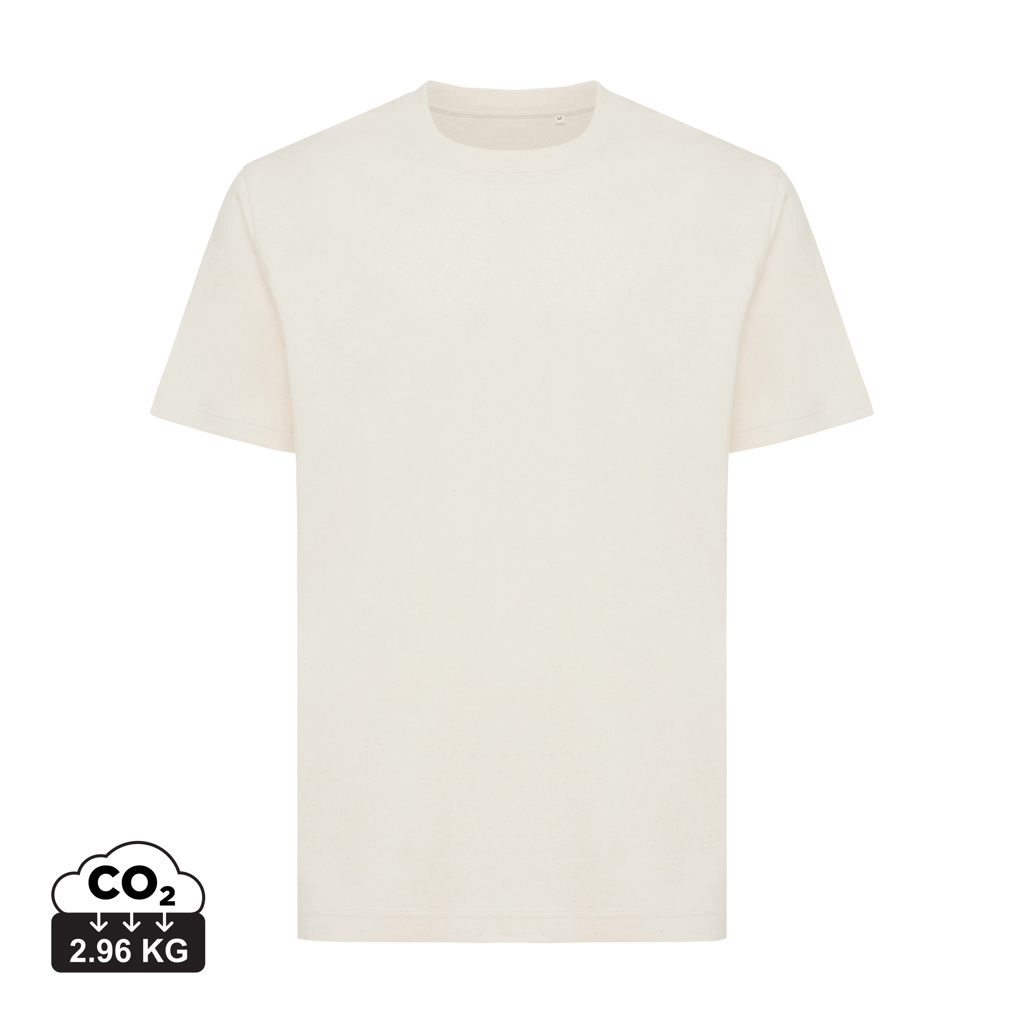 Iqoniq Kakadu afslappet t-shirt af genanvendt bomuld, natural raw