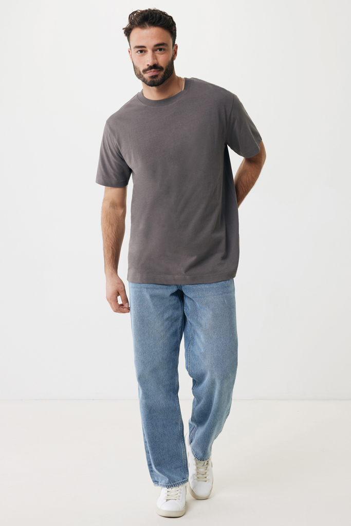 antracita IQONIQ Kakadu Camiseta Relax Fit Algodón Reciclado