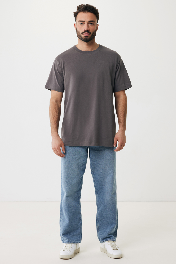 antracita IQONIQ Kakadu Camiseta Relax Fit Algodón Reciclado