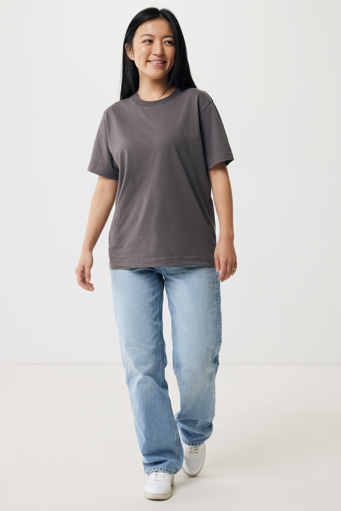 antracita IQONIQ Kakadu Camiseta Relax Fit Algodón Reciclado