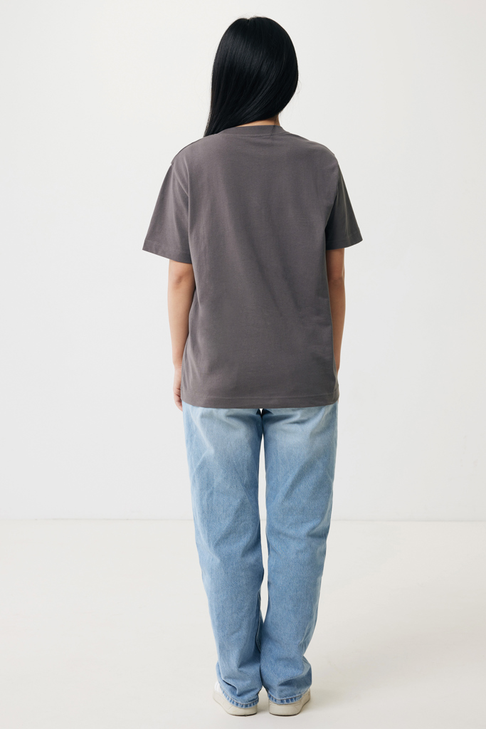 antracita IQONIQ Kakadu Camiseta Relax Fit Algodón Reciclado