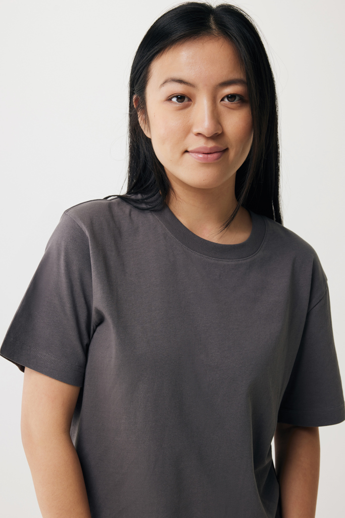 antracita IQONIQ Kakadu Camiseta Relax Fit Algodón Reciclado