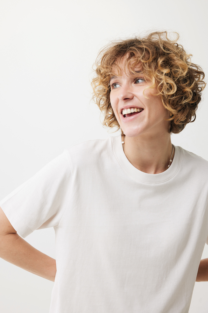 ivory white IQONIQ Kakadu Camiseta Relax Fit Algodón Reciclado