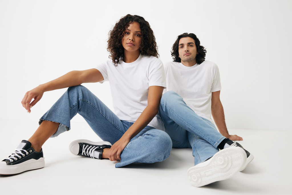 recycled white IQONIQ Sierra Camiseta Light Weight Algodón Reciclado