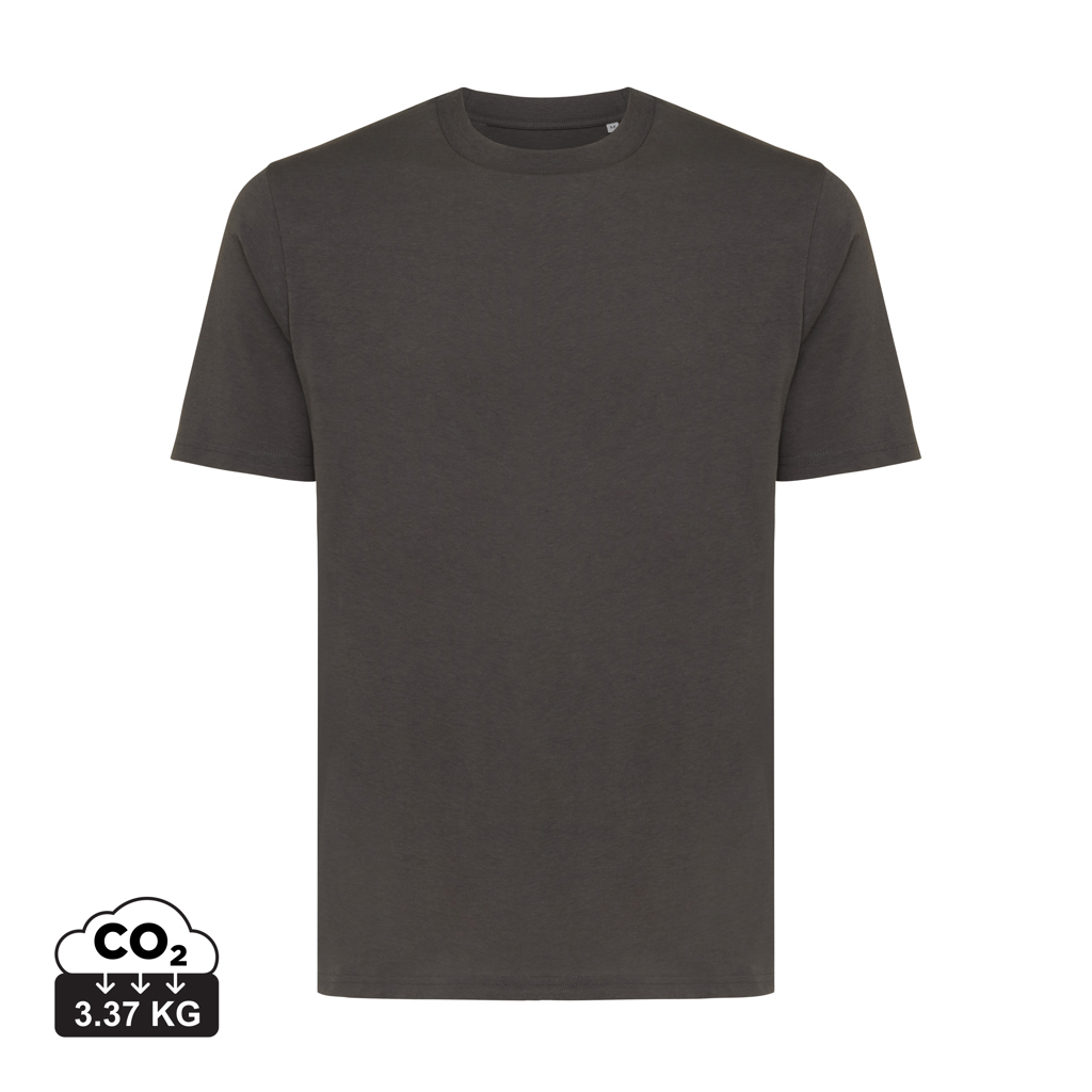 Iqoniq Sierra letv&#230;gts t-shirt af genanvendt bomuld, stenkul