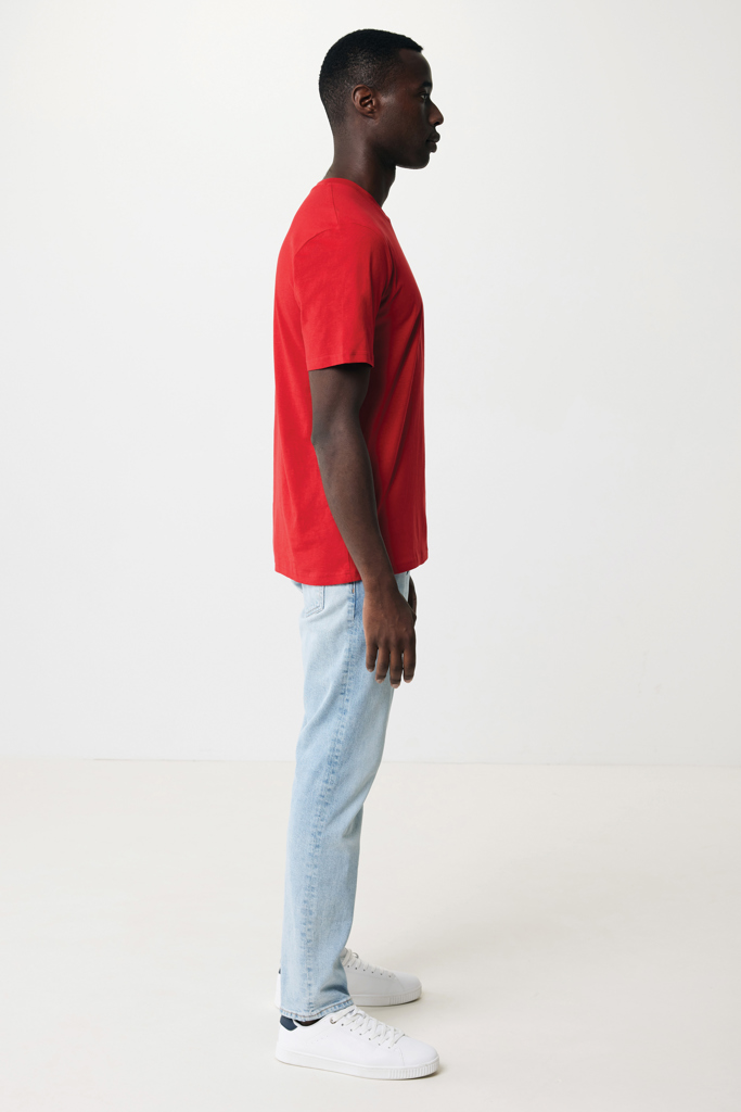 rojo IQONIQ Sierra Camiseta Light Weight Algodón Reciclado