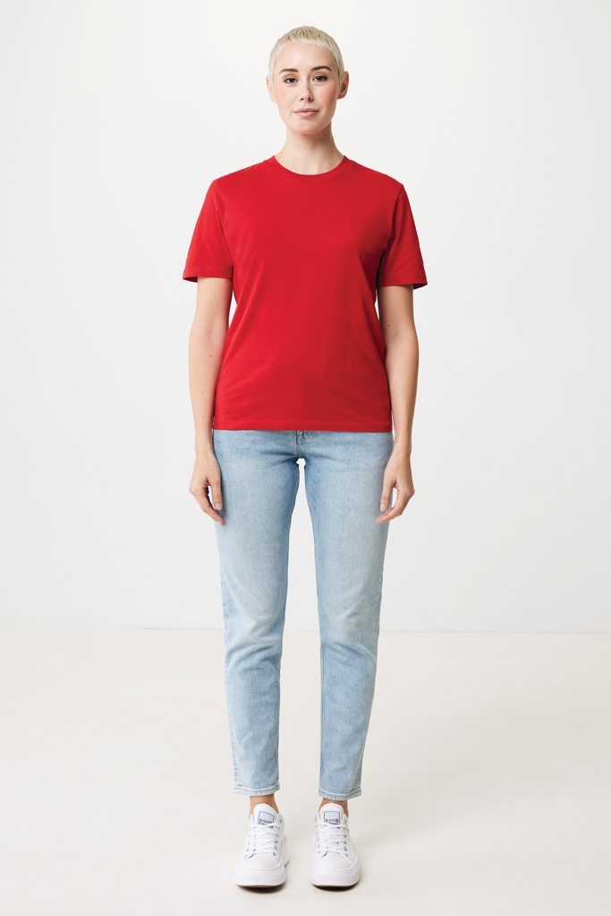 rojo IQONIQ Sierra Camiseta Light Weight Algodón Reciclado