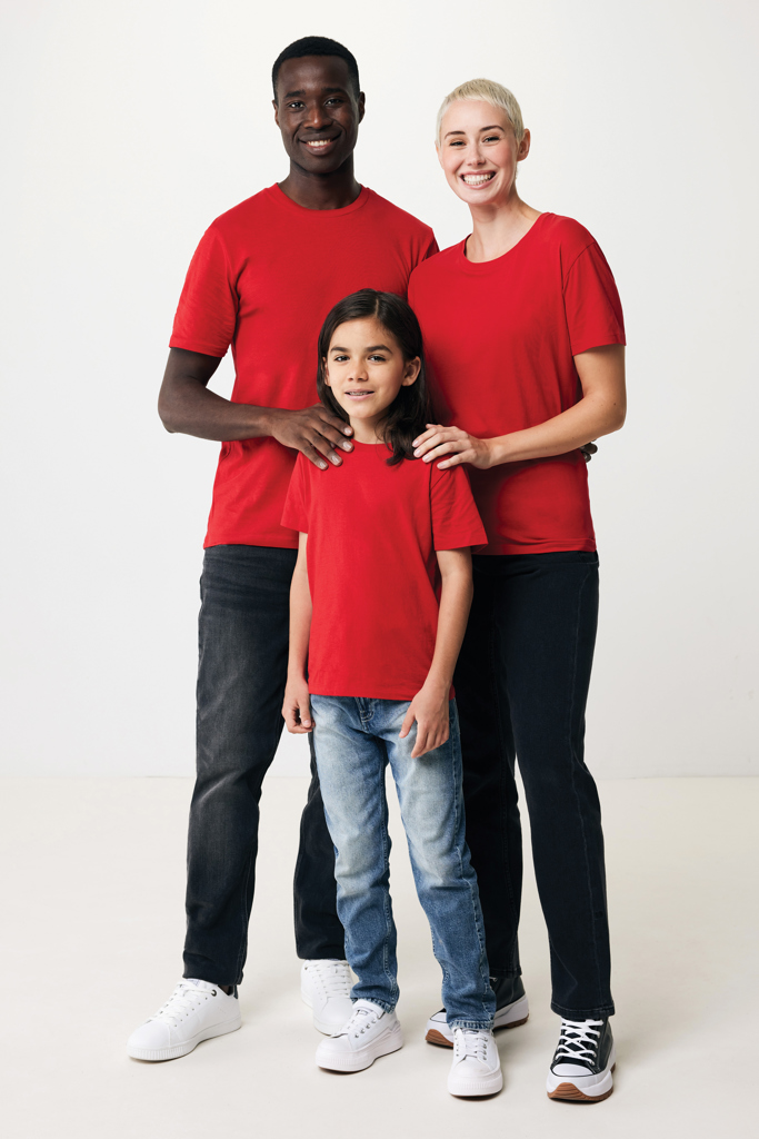 rojo IQONIQ Sierra Camiseta Light Weight Algodón Reciclado