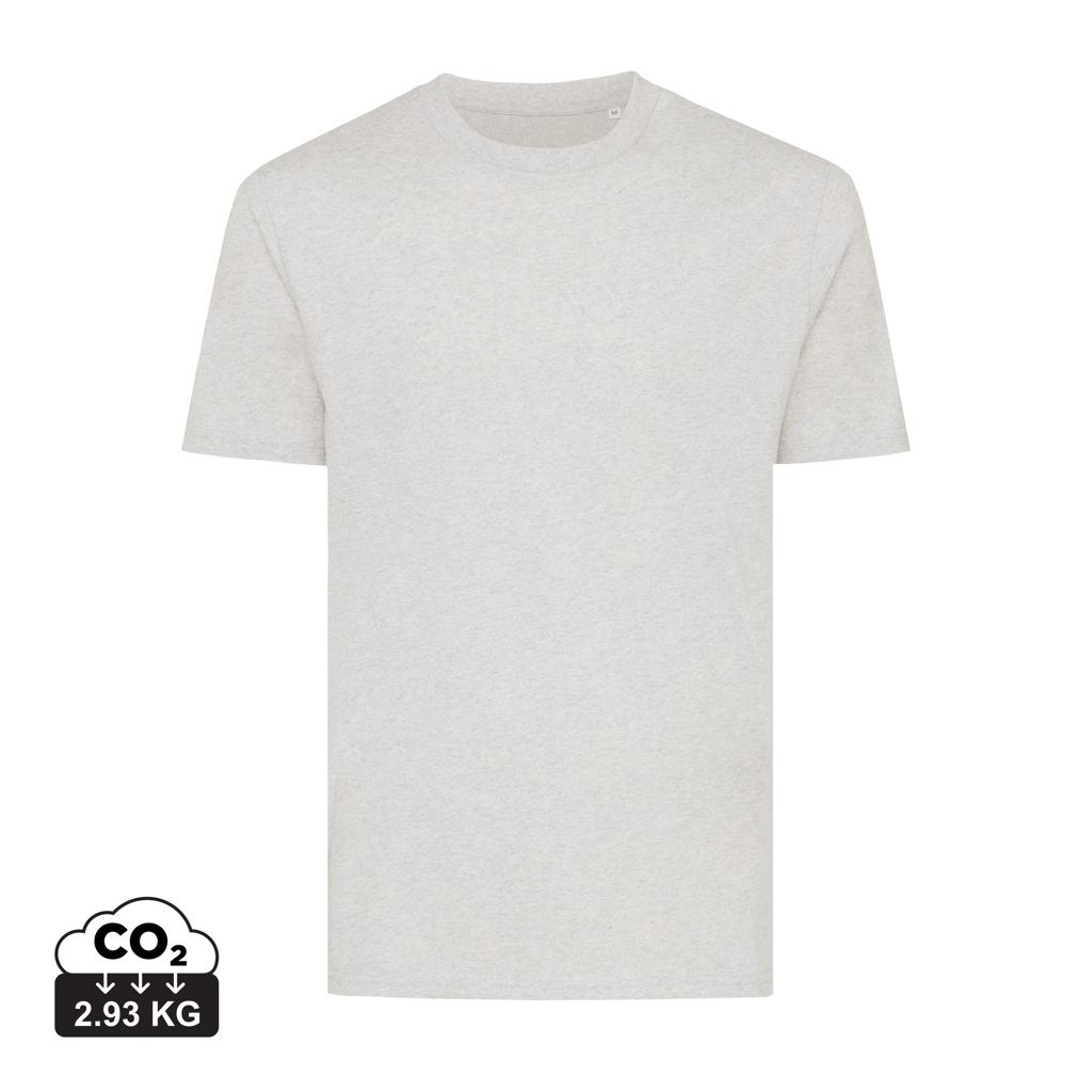 Iqoniq Sierra letvægts t-shirt af genanvendt bomuld, umalet lysegrå