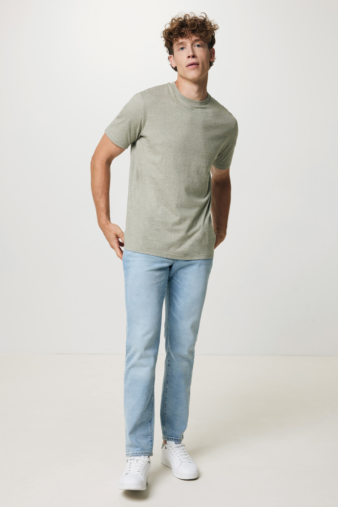 light heather green IQONIQ Sierra Camiseta Light Weight Algodón Reciclado