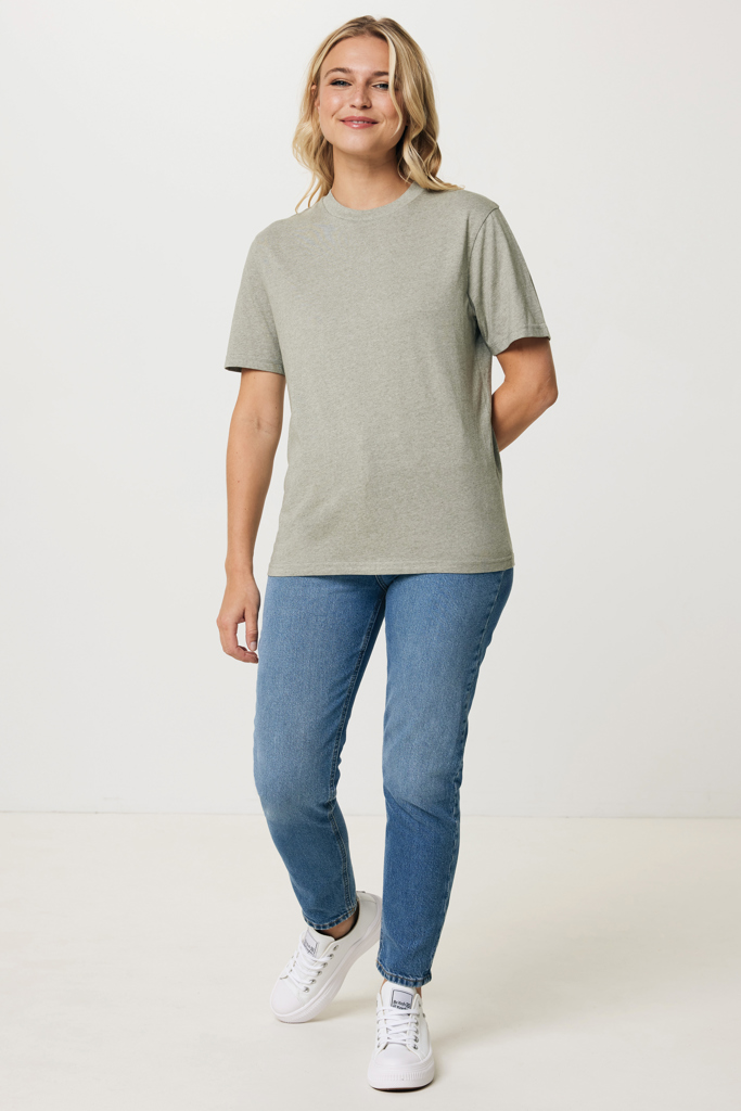 light heather green IQONIQ Sierra Camiseta Light Weight Algodón Reciclado