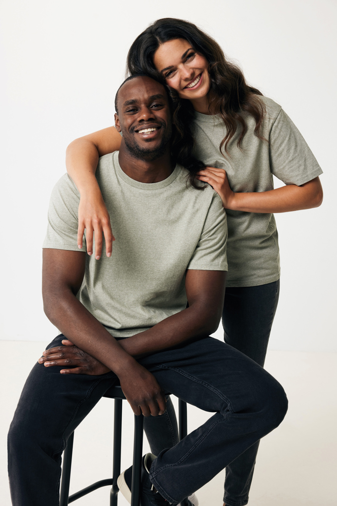 light heather green IQONIQ Sierra Camiseta Light Weight Algodón Reciclado