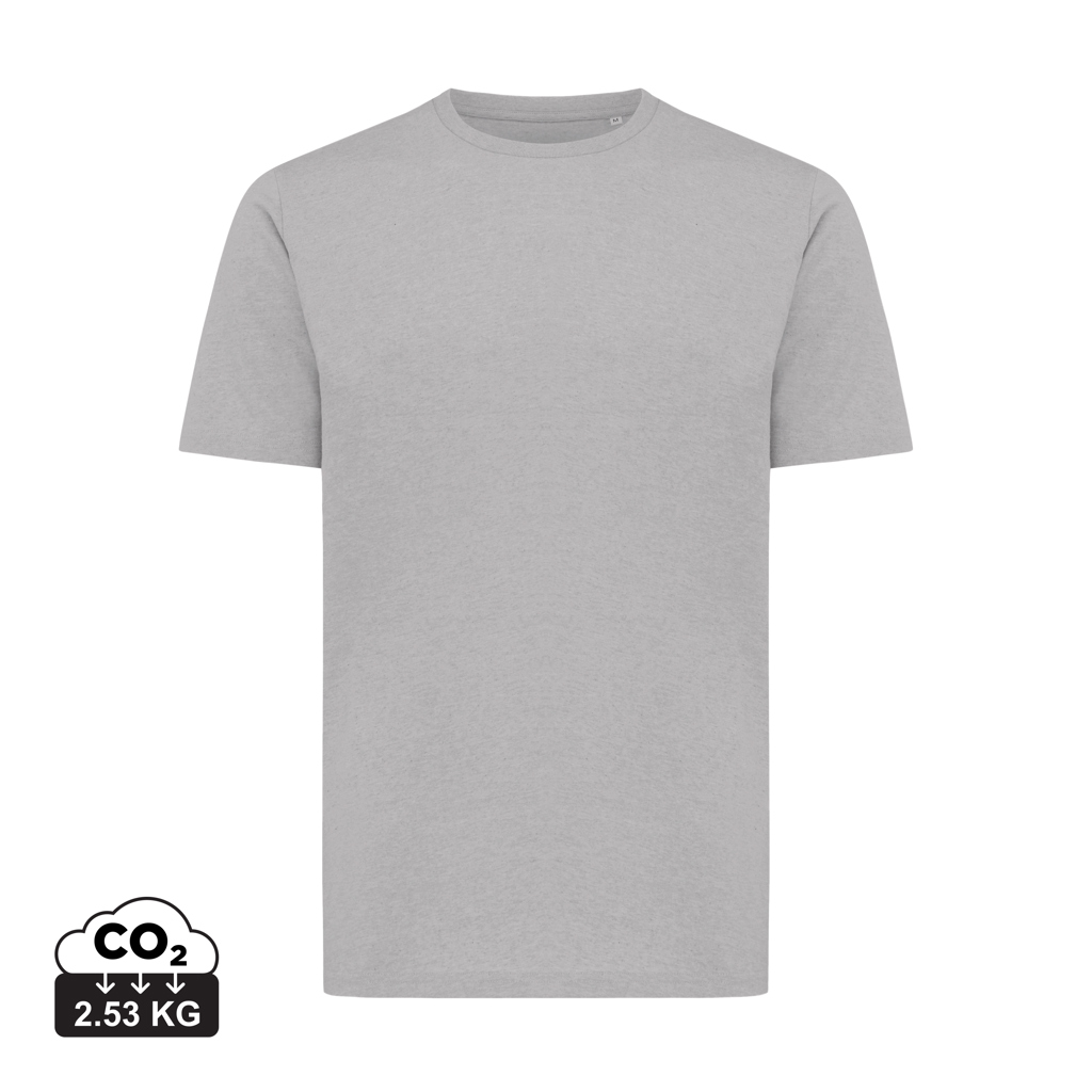 Iqoniq Sierra letvægts t-shirt af genanvendt bomuld, umalet lys antracit