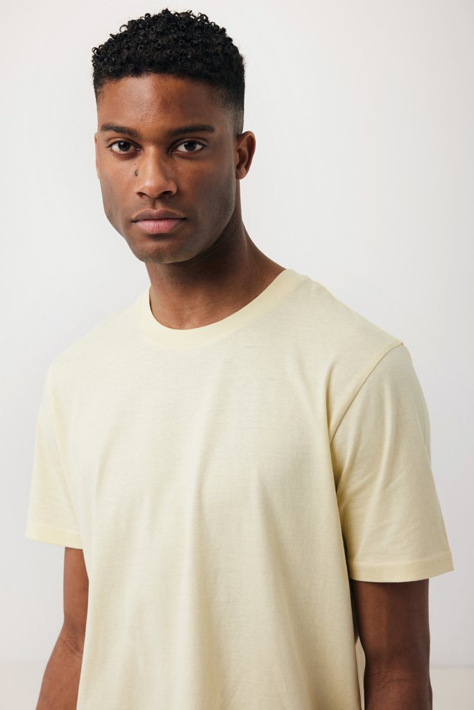 cream yellow IQONIQ Sierra Camiseta Light Weight Algodón Reciclado