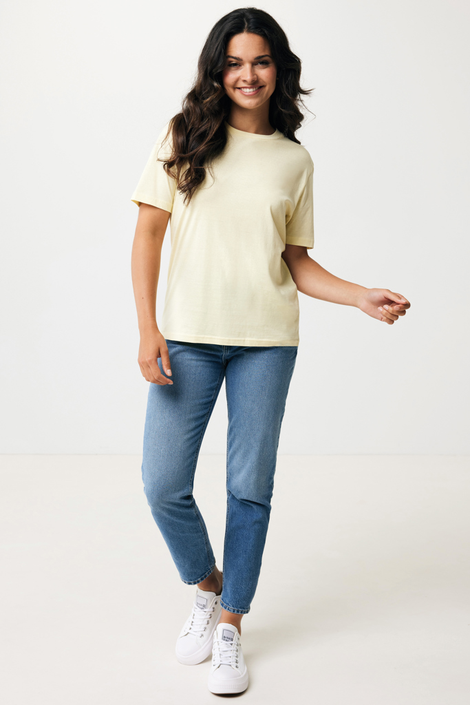 cream yellow IQONIQ Sierra Camiseta Light Weight Algodón Reciclado