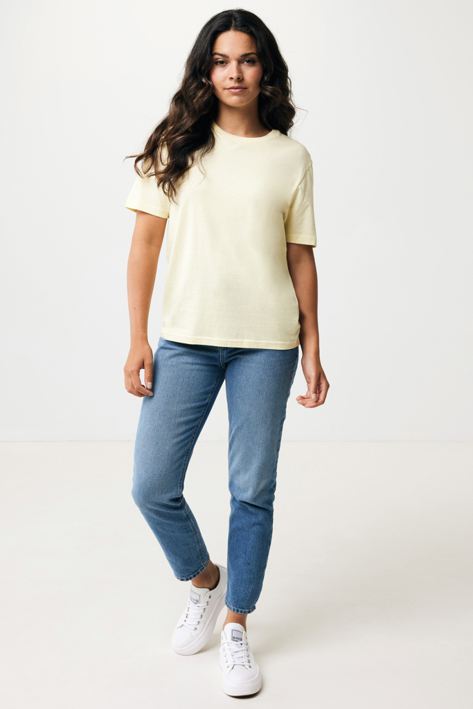 cream yellow IQONIQ Sierra Camiseta Light Weight Algodón Reciclado