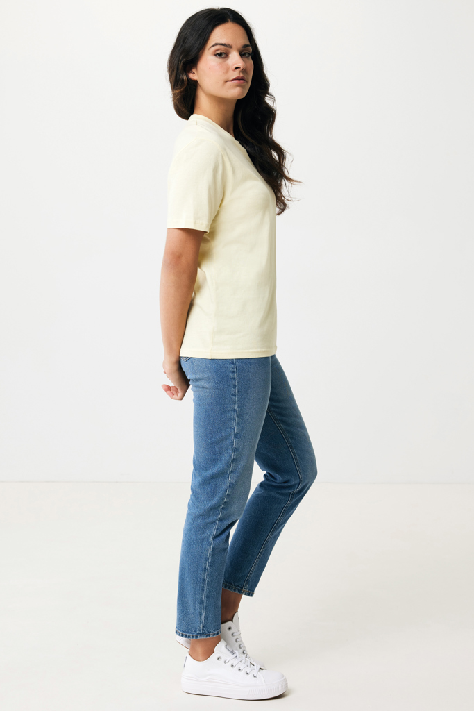 cream yellow IQONIQ Sierra Camiseta Light Weight Algodón Reciclado