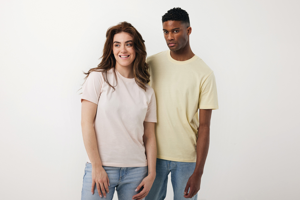 cream yellow IQONIQ Sierra Camiseta Light Weight Algodón Reciclado
