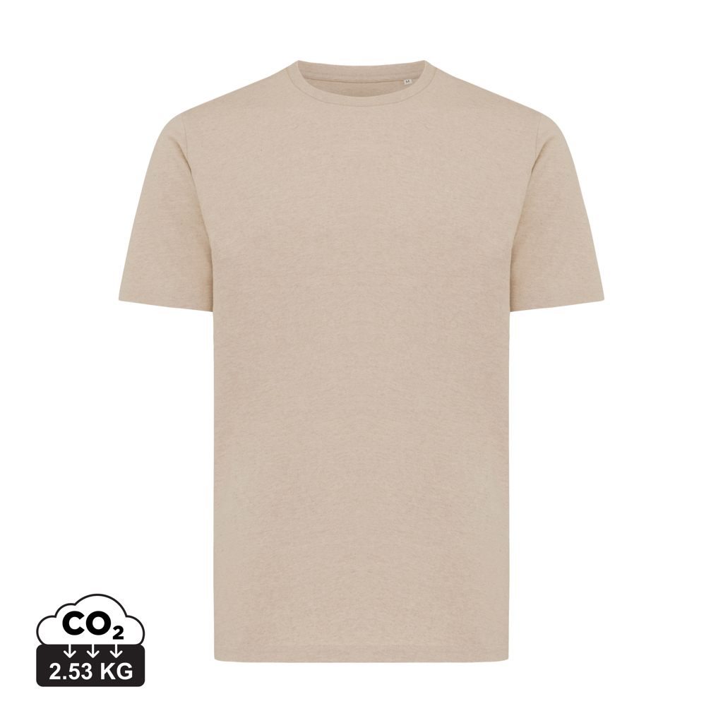 Iqoniq Sierra letvægts t-shirt af genanvendt bomuld, light heather brown