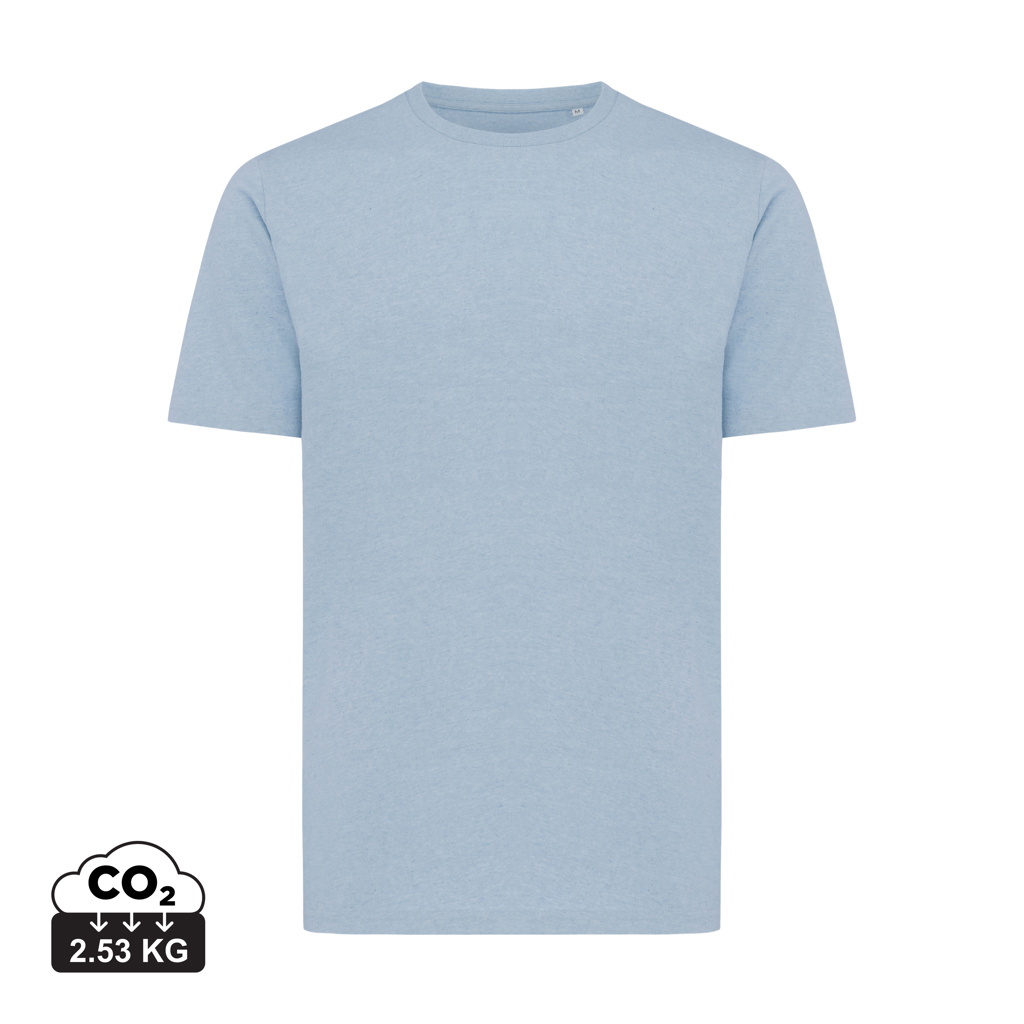 Iqoniq Sierra Letvægts T-shirt af Genanvendt Bomuld, Light Heather Blue