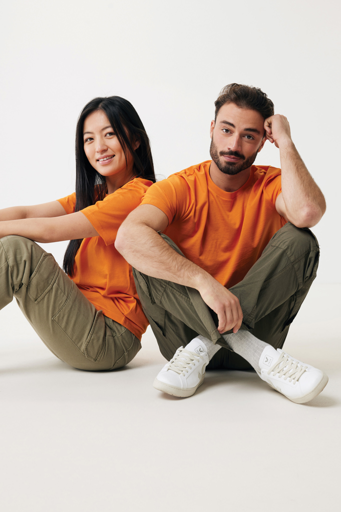 naranja IQONIQ Sierra Camiseta Light Weight Algodón Reciclado