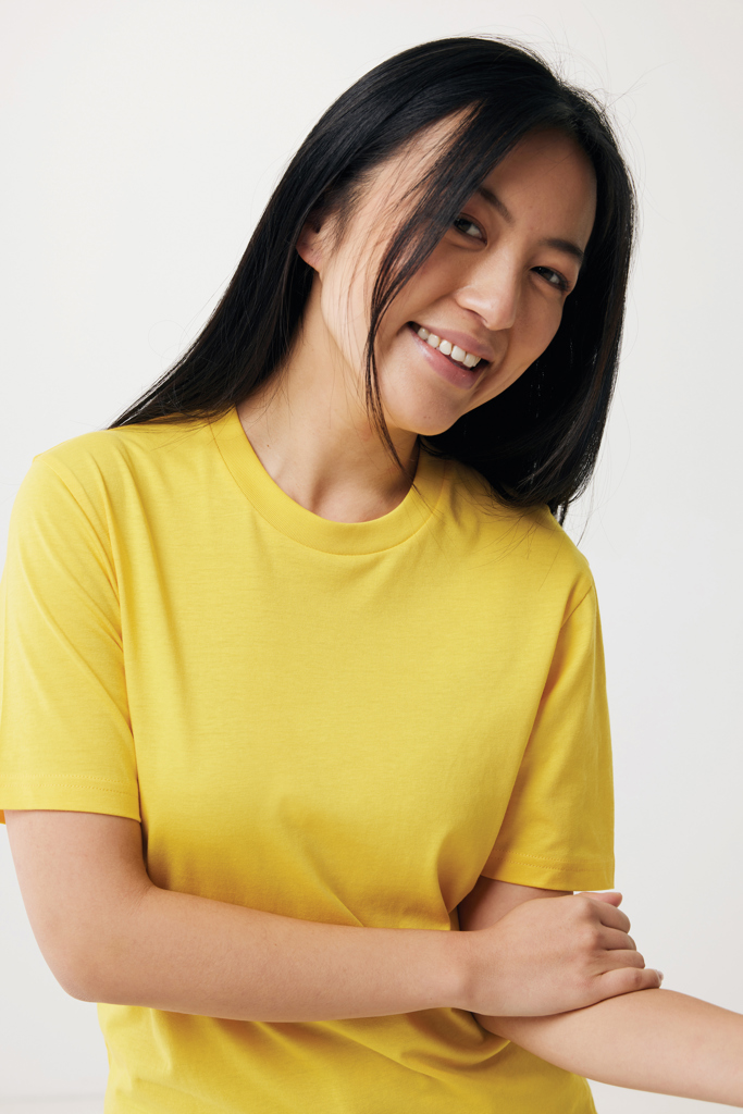 amarillo IQONIQ Sierra Camiseta Light Weight Algodón Reciclado