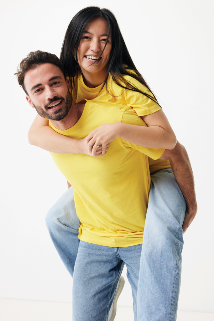amarillo IQONIQ Sierra Camiseta Light Weight Algodón Reciclado